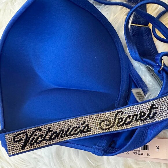 NWT Victoria's Secret Bombshell Rhinestone Shine Bikini - 34C | M - Picture 2 of 4